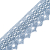 European Light Blue Scalloped Crochet Lace Trim with Satin Ribbon Detail - 2