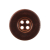 Italian Dark Brown 4-Hole Plastic Button -40L/25.5mm | Mood Fabrics