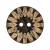 Italian Brown Carved Coconut Button - 48L/30mm | Mood Fabrics