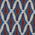 Blue and Orange Geometric Stretch Cotton Sateen | Mood Fabrics