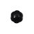 Italian Black Floral Beveled Shank Back Button - 24L/15mm | Mood Fabrics