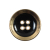 Italian Black and Gold Metal 4-Hole Button - 40L/25.5mm | Mood Fabrics