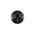 Italian Black and Gold Metal Crest Shank Back Button - 24L/15mm | Mood Fabrics