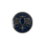 Italian Navy and Gold Metal Crest Shank Back Button - 32L/20mm | Mood Fabrics