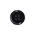 Italian Black 4-Hole Velvet-Faced Plastic Button - 28L/18mm | Mood Fabrics