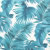 Blue Tropical Leaves Printed Woven | Mood Fabrics