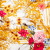 Mood Exclusive Italian White, Blush and Gold Ornate Floral Digitally Printed Silk Charmeuse | Mood Fabrics