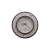 Italian Silver Gravel 2-Hole Button - 36L/23mm | Mood Fabrics