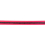 Italian Neon Pink and Black Polka Dot Striped Petersham Grosgrain Ribbon - 1