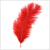 Red Ostrich Feather - 10