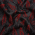 Metallic Black and Red Decorated Feathers Luxury Brocade | Mood Fabrics