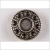 Silver Decorative Metal Shank-Back Coat Button - 32L/20mm | Mood Fabrics