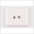 White Rectangular 2-Hole Plastic Button - 44L/28mm | Mood Fabrics
