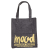 Charcoal Felt Mood Bag with Yellow Logo | Mood Fabrics