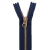 Navy Metal Zipper with a Gold Pull and Teeth - 4.5