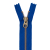 Royal Blue Metal Zipper with a Gold Pull and Teeth - 4.5