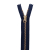 Navy Metal Zipper with Gold Pull and Teeth - 8