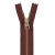 Brown Metal Zipper with a Gold Pull and Teeth - 5