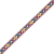 German Blue and Red Floral Jacquard Ribbon - 0.75
