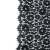 Famous NYC Designer Black Corded Floral Lace with Scalloped Edges | Mood Fabrics