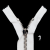 Mood Exclusive Italian Off-White and Silver T8 Closed End Metal Zipper - 9