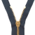 Mood Exclusive Italian Navy and Gold T5 Closed End Metal Zipper - 9