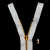Mood Exclusive Italian Off-White and Gold T5 Open End Metal Zipper - 27.5