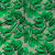 Green Leaves and Orange Geo Caye UV Protective Compression Swimwear Tricot with Aloe Vera Microcapsules | Mood Fabrics