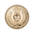 Italian Gold 2-Hole Crest Button - 44L/28mm | Mood Fabrics