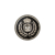 Italian Silver and Black 2-Hole Crest Button - 32L/20mm | Mood Fabrics