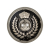 Italian Silver and Black 2-Hole Crest Button - 44L/28mm | Mood Fabrics