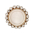 Italian Gold Metal, Crystal Rhinestones and Oatmeal Shell Shank Button - 40L/25.5mm | Mood Fabrics