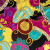 Mood Exclusive Italian Tango Red, Turquoise and Yellow Ornate Digitally Printed Silk Charmeuse | Mood Fabrics