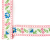 Pink, Blue and Off-White Floral German Jacquard Ribbon - 1