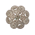 Italian Silver Copper Floral Shank Back Button - 44L/28mm | Mood Fabrics