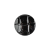Italian Black Basketweave Embossed Faux Leather Button - 28L/18mm | Mood Fabrics