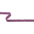 Purple Twill Ribbon with Ruffled Grosgrain Borders - 0.625