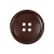Italian Brown Low Convex 4-Hole Leather Button - 40L/25.5mm | Mood Fabrics