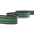 Green, Gray and Black Striped Elastic Trim - 1.25