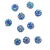 Blue AB Rhinestone and Resin Faceted 12mm Beads - 10pc | Mood Fabrics