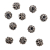 Gunmetal Rhinestone and Resin Faceted 12mm Beads - 10pc | Mood Fabrics