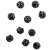 Black Rhinestone and Resin Faceted 12mm Beads - 10pc | Mood Fabrics