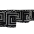 Black and Silver Cross Stitch Greek Key Trim - 2.75