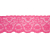 Petal Pink Floral Waves Stretch Lace Trim with Scalloped Edges - 2.875
