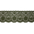Spruce Floral Waves Stretch Lace Trim with Scalloped Edges - 2.875