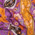 Mood Exclusive Purple Floral Facade Metallic Dotted Crinkled Viscose Crepe Panel | Mood Fabrics