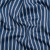 White on Navy Ticking Stripes Cotton Herringbone Twill | Mood Fabrics
