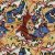 Blue, Tan and Brown Amoeba Medley Abstract Silk Jersey | Mood Fabrics