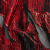 Metallic Red and Black Abstract Formations Ribbed Burnout Luxury Brocade | Mood Fabrics