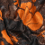 Metallic Black and Orange Floral Luxury Brocade | Mood Fabrics